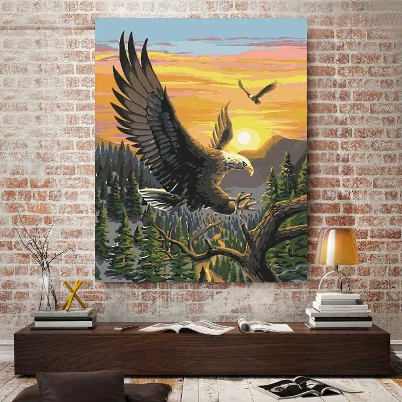 Eagle Animal Artwork painting by numbers modern Realistic handmade oil paintings by numbers wall hanging home decor
Eagle Animal Artwork painting by numbers modern Realistic handmade oil paintings by numbers wall hanging home decor