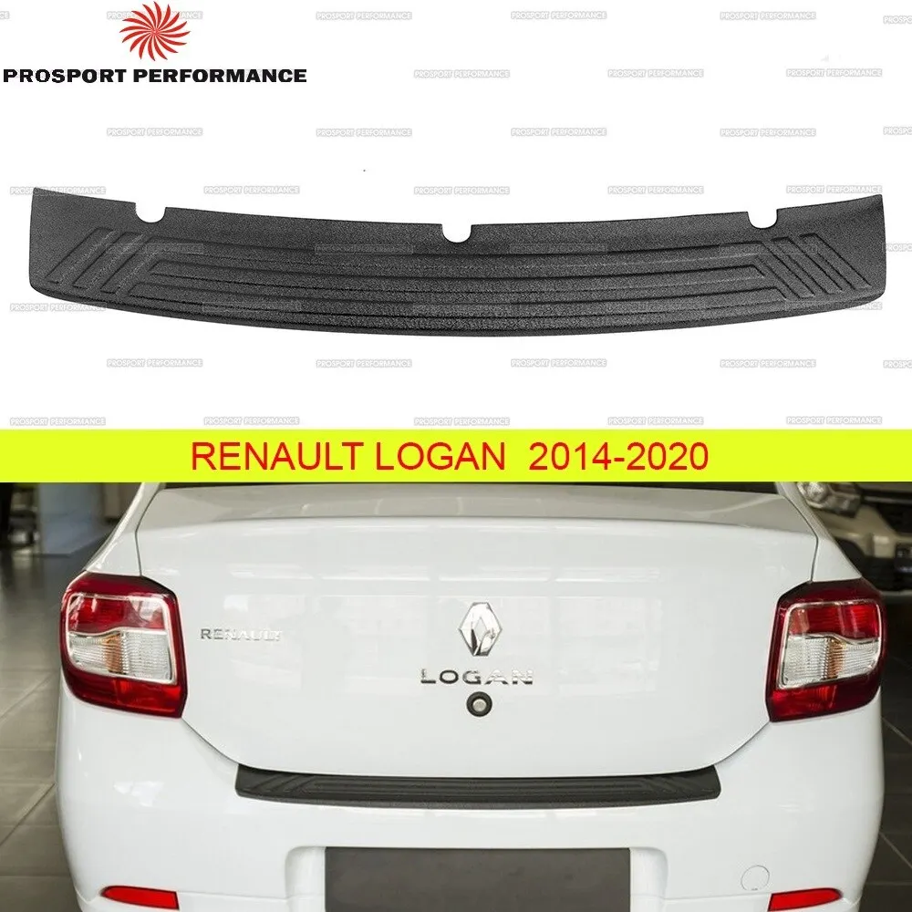 Защитная накладка на задний бампер для Renault Logan 2 2014-2020 АБС пластик молдинг защита