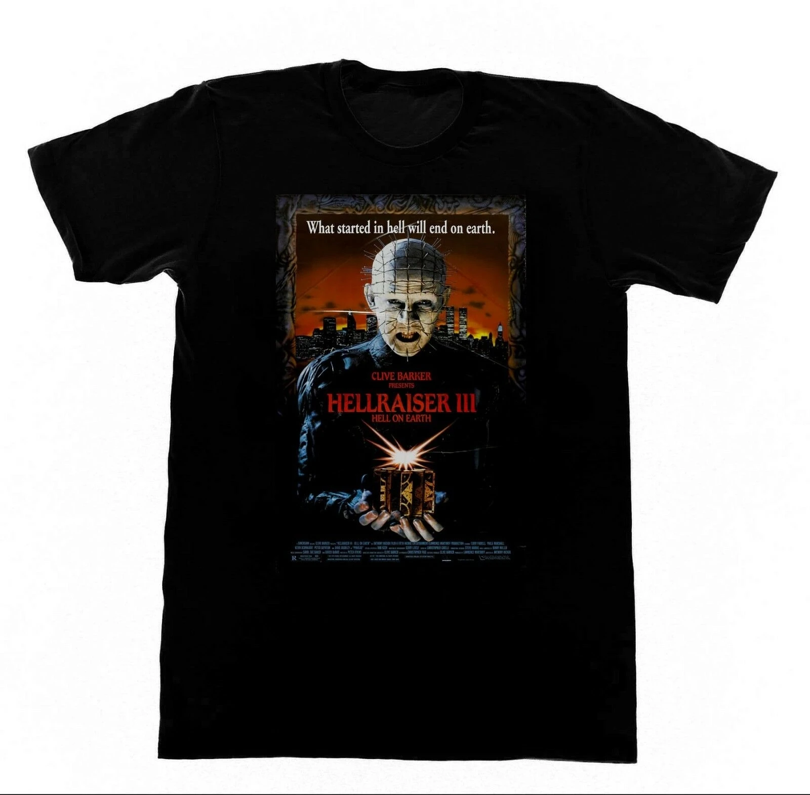 Футболка Hellraiser 3 84 футболка с застежкой на булавке культовый ужас (1) | Мужская