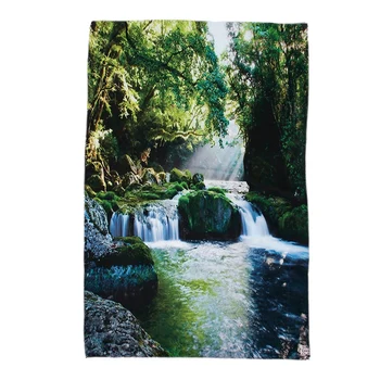 Green Tapestry Rainforest Waterfall Decor, Foliage Jungle Misty Mountains and Mossy Rocks View, Bedroom Living Kids Girls Boys R 
Green Tapestry Rainforest Waterfall Decor, Foliage Jungle Misty Mountains and Mossy Rocks View, Bedroom Living Kids Girls Boys R