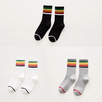 Women Rainbow Long Socks Hipster Socks Skateboard Striped Ankle High Crew Sock
Women Rainbow Long Socks Hipster Socks Skateboard Striped Ankle High Crew Sock