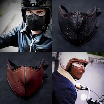 1PC Máscara Punk Leather Mask Motorcycle Biker Half Face Mask Anti-Dust Sport Mask Headband Masque D'extérieur Maska Zewnętrzna
1PC Máscara Punk Leather Mask Motorcycle Biker Half Face Mask Anti-Dust Sport Mask Headband Masque D'extérieur Maska Zewnętrzna
