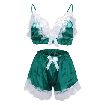 Sexy Women Lady Lace Flower Bra Bowknot Shorts Set Underwear Pajamas Sleepwear Sexy Pajamas Temptation Lace Clothes Vestido #EM
Sexy Women Lady Lace Flower Bra Bowknot Shorts Set Underwear Pajamas Sleepwear Sexy Pajamas Temptation Lace Clothes Vestido #EM