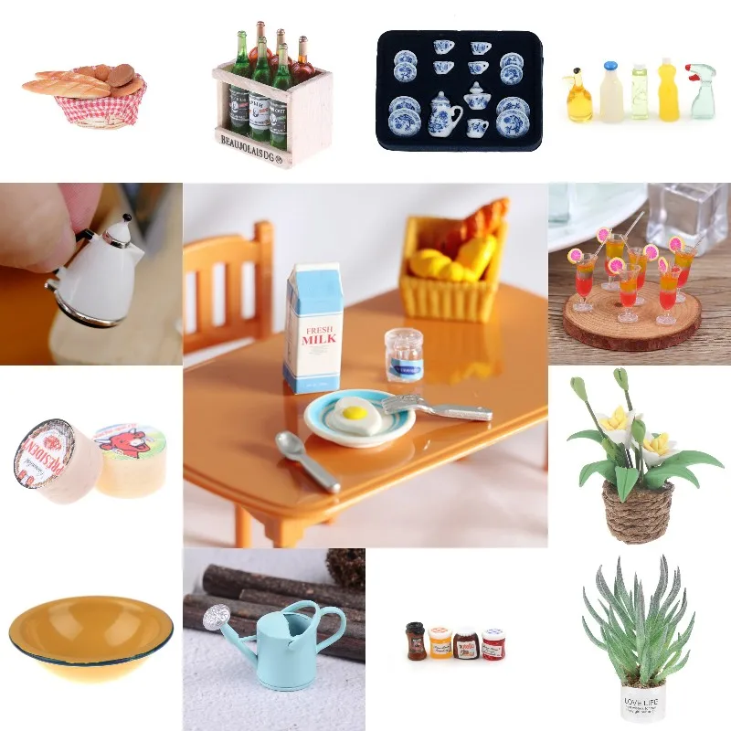 Miniature Kitchen Kettle Cheeses Jam Wall Clock Potted Plant Bottles Lamp Kettle For Dollhouse Furniture Toys DollHouse Deco
Miniature Kitchen Kettle Cheeses Jam Wall Clock Potted Plant Bottles Lamp Kettle For Dollhouse Furniture Toys DollHouse Deco