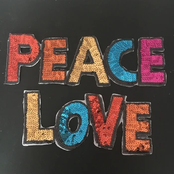 1 Set Colorful PEACE LOVE Seuined Iron On Patches for Clothes Bags DIY Garment Accessories Large Letters Sequins Patch Sewing
1 Set Colorful PEACE LOVE Seuined Iron On Patches for Clothes Bags DIY Garment Accessories Large Letters Sequins Patch Sewing