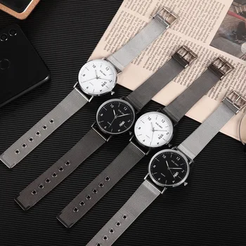 Hot Men's Calendar Quartz Watch Simple with Numbers Measuring Alloy Mesh Belt Watch Men's Fashion MEN'S Watch
Hot Men's Calendar Quartz Watch Simple with Numbers Measuring Alloy Mesh Belt Watch Men's Fashion MEN'S Watch