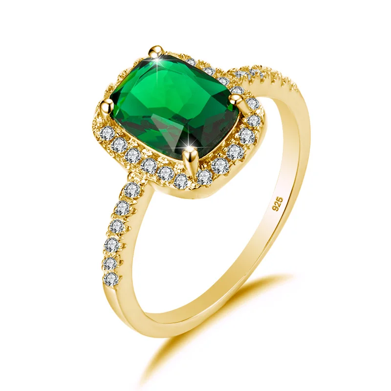 SDOOU 18K Gold Rings Woman Emerald Zircon Stone Sterling Silver Rings Engagement Party Fine Silver Jewelry Gift
SDOOU 18K Gold Rings Woman Emerald Zircon Stone Sterling Silver Rings Engagement Party Fine Silver Jewelry Gift