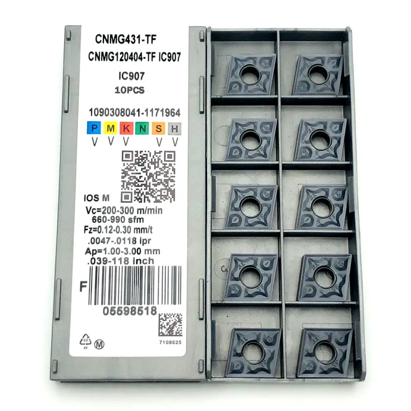 CNMG120404-TF IC907/908 inner hole outer circle turning tool turning insert hardened CNC cutting tool CNMG431 cemented carbide
CNMG120404-TF IC907/908 inner hole outer circle turning tool turning insert hardened CNC cutting tool CNMG431 cemented carbide