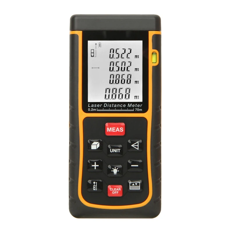 GTBL 70m/229ft Digital Laser Distance Meter Range Finder Measure Distance Area Volume
GTBL 70m/229ft Digital Laser Distance Meter Range Finder Measure Distance Area Volume
