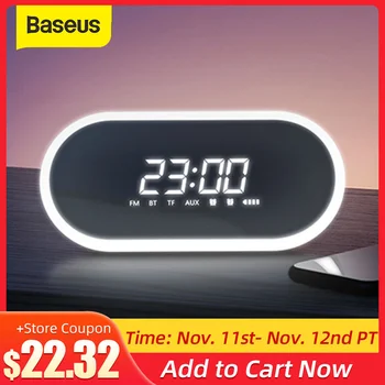 Baseus LED Alarm Clock FM Radio Wireless Bluetooth Speaker Portable Night light Digital Table Clock Desk Clocks for Home Office
Baseus LED Alarm Clock FM Radio Wireless Bluetooth Speaker Portable Night light Digital Table Clock Desk Clocks for Home Office