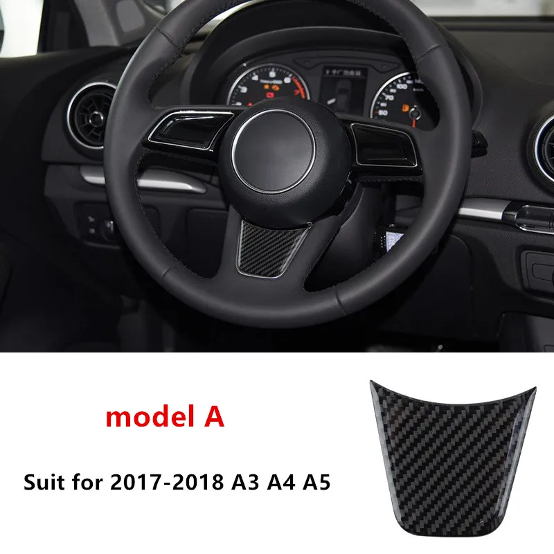 Отделка на руль из углеродного волокна отделка для Audi A1 A3 A4 A5 A6 A7 Q3 Q5 автомобильный