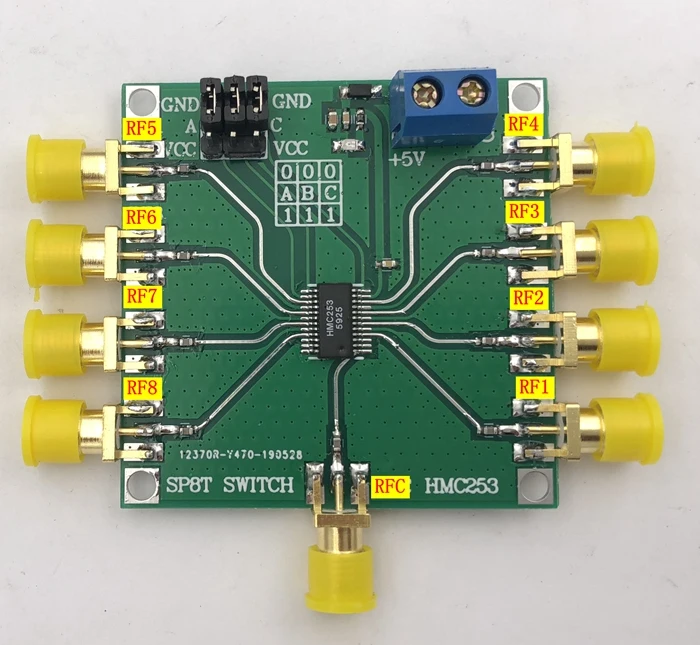 HMC253 DC-2.5 GHz RF Single Pole Eight Throw Switch RF Switching Antenna Selection Channel Selection
HMC253 DC-2.5 GHz RF Single Pole Eight Throw Switch RF Switching Antenna Selection Channel Selection