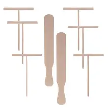 8 pcs/Utensílios de 7pcs T-Em Forma de Panqueca Crepe Não-Vara De Madeira Propagador E Espátula Rake Espalhando Ferramentas Panqueca Torta(China)