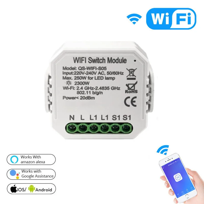 Tuya Wifi Meter Switch Module Concealed Wireless Relay Switch Consumption Measurement For GoogleHome Amazo Switch
Tuya Wifi Meter Switch Module Concealed Wireless Relay Switch Consumption Measurement For GoogleHome Amazo Switch