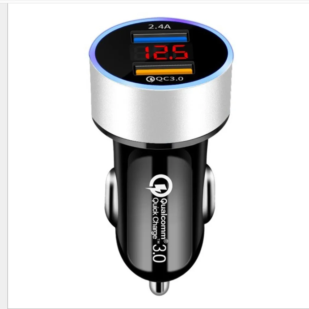 Smart 3 1A Dual USB Car Charger adapter 2 Port LCD Display 1224V Socket Overcurrent and Overvoltage Protection
Smart 3 1A Dual USB Car Charger adapter 2 Port LCD Display 1224V Socket Overcurrent and Overvoltage Protection