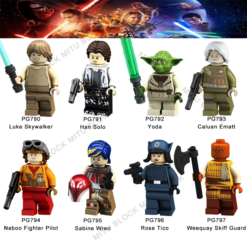 Single Sale Star Wars Luke Han Solo Yoda Caluan Ematt Naboo Fighter Sabine Wren Rose Tico Weequay Skiff Guard Building Block
Single Sale Star Wars Luke Han Solo Yoda Caluan Ematt Naboo Fighter Sabine Wren Rose Tico Weequay Skiff Guard Building Block