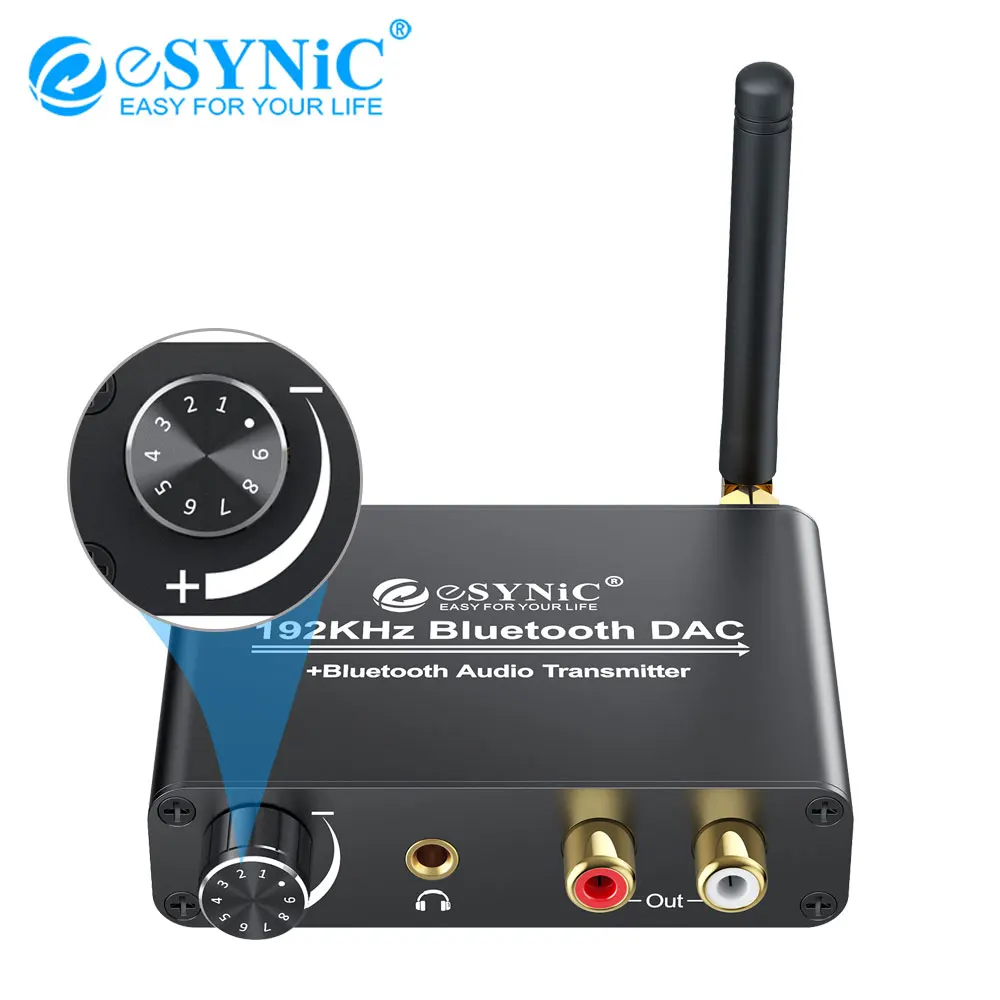 ESYNiC 192K Bluetooth DAC цифро-аналоговый преобразователь Аудио передатчик Поддержка AptX-LL