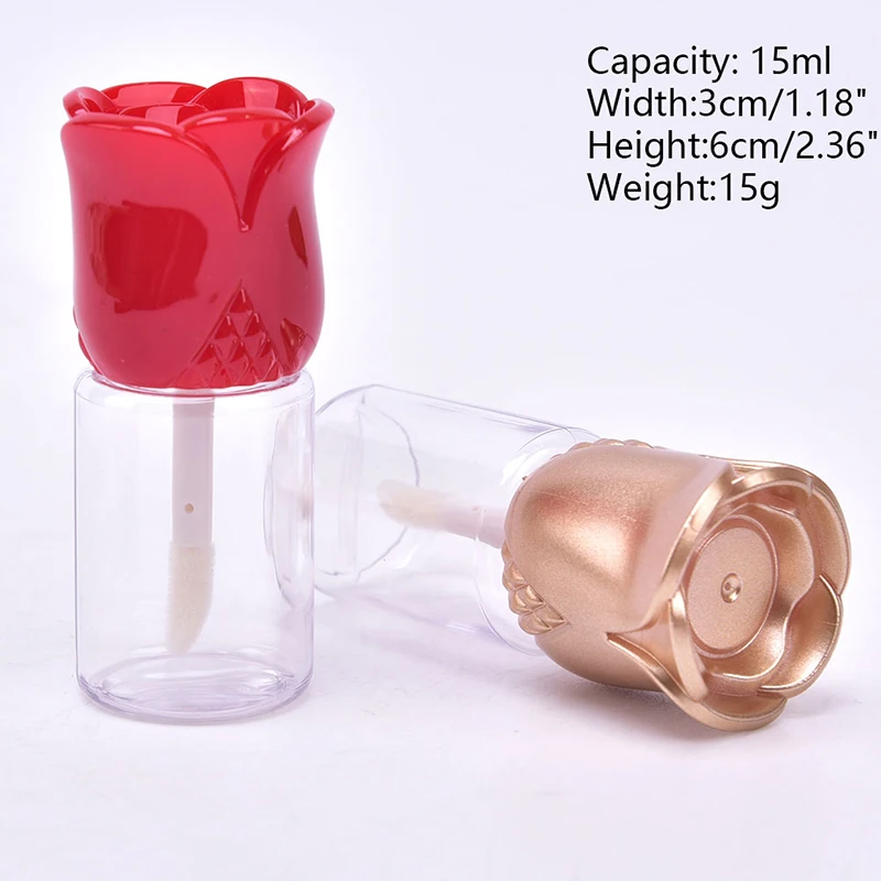 15ml Mini Empty Lip Gloss Tubes Transparent DIY Lip Balm Bottle Containers with Rose Flower Shaped Cap Refillable Bottle
15ml Mini Empty Lip Gloss Tubes Transparent DIY Lip Balm Bottle Containers with Rose Flower Shaped Cap Refillable Bottle