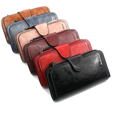 Women's Wallet Made Of Wax Oil Skin Wallets Three Fold Vintage Leather Purses Mobile Phone Female Coin Purse Carteira Feminina
Women's Wallet Made Of Wax Oil Skin Wallets Three Fold Vintage Leather Purses Mobile Phone Female Coin Purse Carteira Feminina