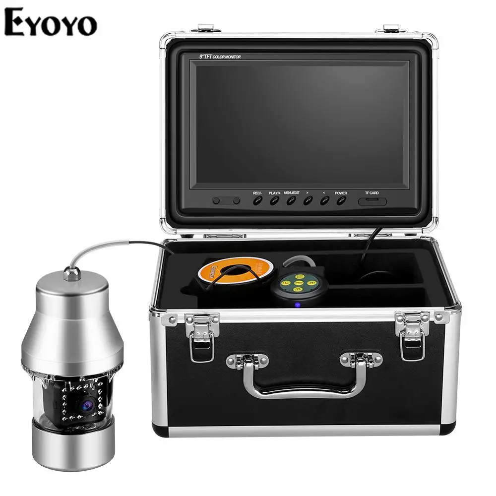 Eyoyo 9inch 1000TVL Underwater DVR Fish Finder Large Color Screen 360° Horizontal Panning Camera for Lake Sea Boat Ice Fishing
Eyoyo 9inch 1000TVL Underwater DVR Fish Finder Large Color Screen 360° Horizontal Panning Camera for Lake Sea Boat Ice Fishing