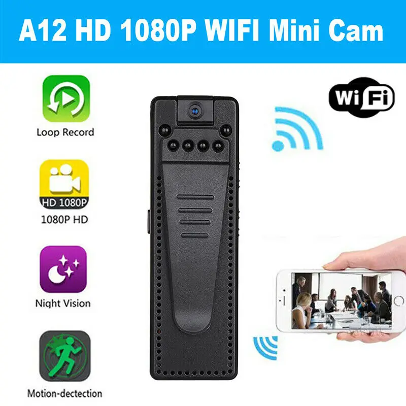 A12 1080P Mini Camera Voice Audio Recorder Night Vision APP Remote Camcorder DVR camara espia oculta
A12 1080P Mini Camera Voice Audio Recorder Night Vision APP Remote Camcorder DVR camara espia oculta