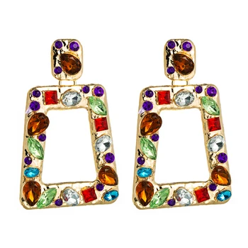 Za Brand Multi Color Crystal Statement Dangle Earring for Woman Vintage Hollow Out Geometric Drop Earring Girl Party Ear Jewelry
Za Brand Multi Color Crystal Statement Dangle Earring for Woman Vintage Hollow Out Geometric Drop Earring Girl Party Ear Jewelry
