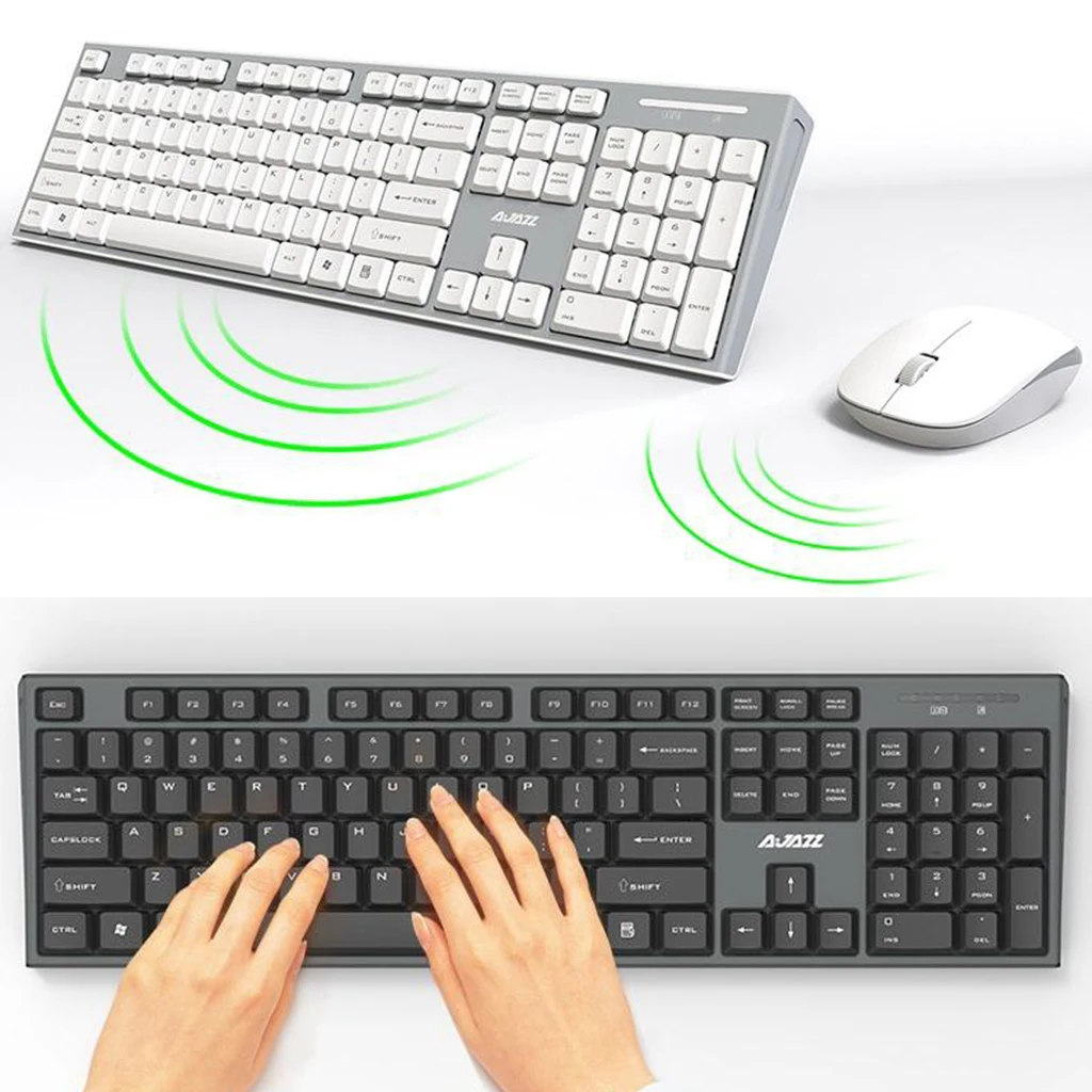 Wireless Keyboard and Mouse Noiseless Keyboard For PC Tablet Phone Wireless Keyboard and Mouse Noiseless Keyboard For PC Tablet Phone