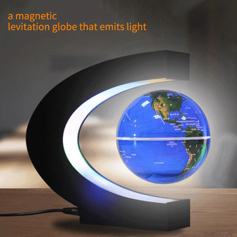 C Shape Magnetic sphere wireless illumination Globe Floating World Map Tellurion LED Light Terrestre Children Learning Toys
C Shape Magnetic sphere wireless illumination Globe Floating World Map Tellurion LED Light Terrestre Children Learning Toys