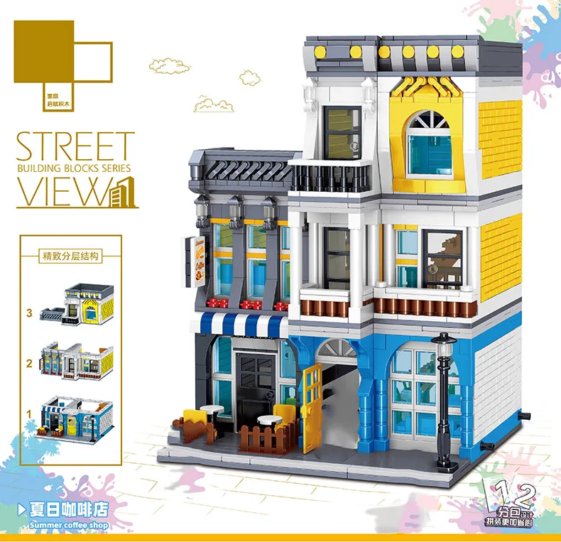 15002 Street Building Series The Summer Coffee Shop Building Blocks Compatible With 10182 Assembly Kids Toys Gifts
15002 Street Building Series The Summer Coffee Shop Building Blocks Compatible With 10182 Assembly Kids Toys Gifts