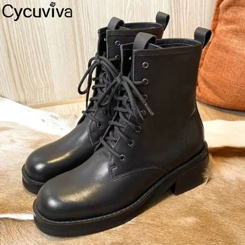 New Black Leather Chelsea Ankle Boots For Women Platform Winter Shoes Woman Lace Up Short Boots 2020 Runway Motorcycle Boots
New Black Leather Chelsea Ankle Boots For Women Platform Winter Shoes Woman Lace Up Short Boots 2020 Runway Motorcycle Boots