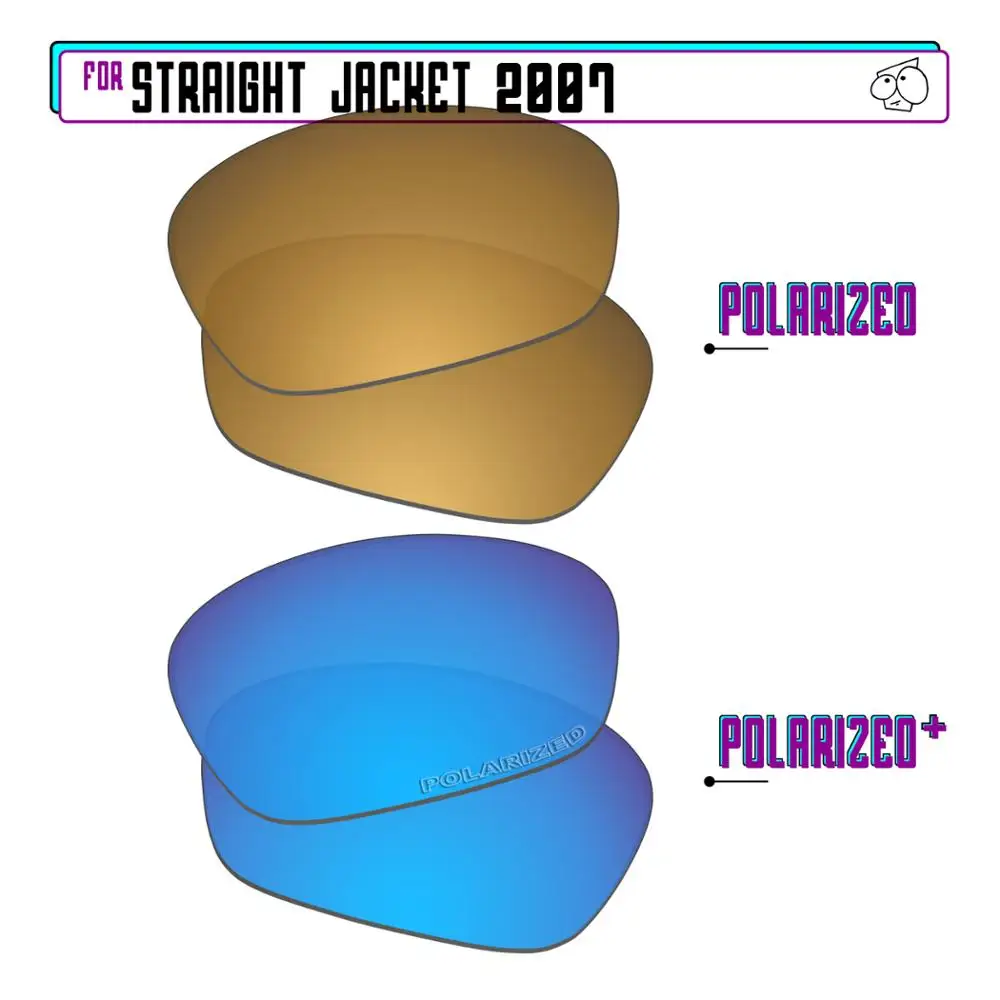 

EZReplace Polarized Replacement Lenses for - Oakley Straight Jacket 2007 Sunglasses - BlueP Plus-GunmetalP