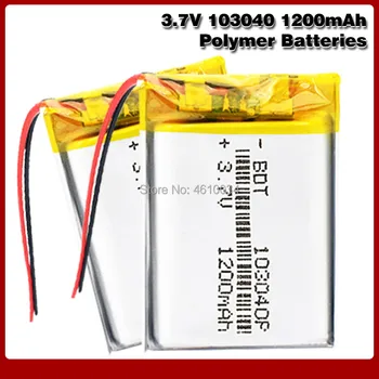 3.7V 1200mAh 103040 Polymer lithium ion / Li-ion battery for MP3 player navigator Speaker Power bank DVD GPS VR DVR MP4 MP5
3.7V 1200mAh 103040 Polymer lithium ion / Li-ion battery for MP3 player navigator Speaker Power bank DVD GPS VR DVR MP4 MP5