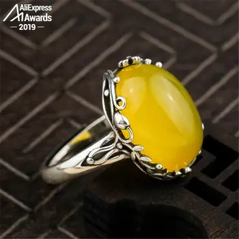 13*18mm 6.18 Sale S925 Sterling Silver Ukraine Amber Rings Exaggerated Rings health rich lithuania Retro Chalcedony
13*18mm 6.18 Sale S925 Sterling Silver Ukraine Amber Rings Exaggerated Rings health rich lithuania Retro Chalcedony