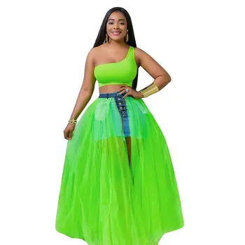 Women Mesh Sheer Split Long Skirt Femme High Waist Denim Summer Party Skirts Womens Wrap Long Maxi Skirts 
Women Mesh Sheer Split Long Skirt Femme High Waist Denim Summer Party Skirts Womens Wrap Long Maxi Skirts