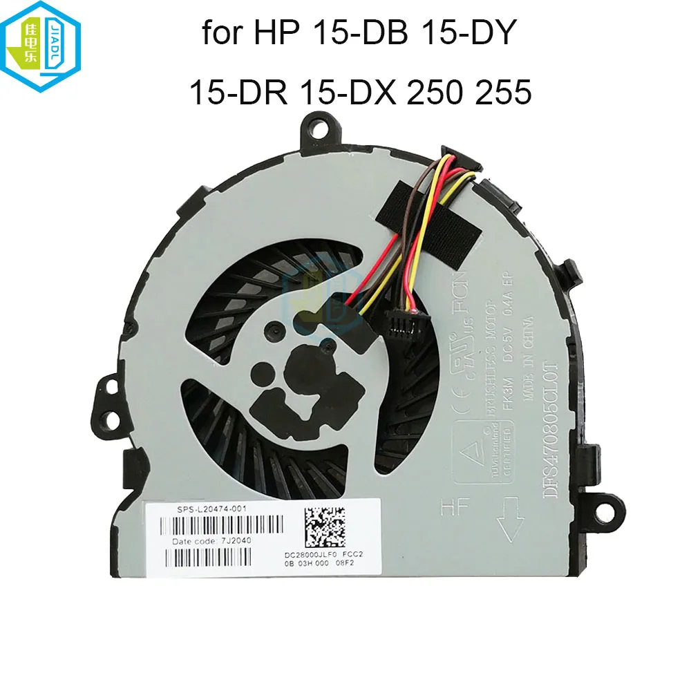 

DC5V Laptop Cooling Fans CPU Cooler Radiator For HP Pavilion 15-DA 15-DR 15-DX 15-DB 15-DY 250 255 G7 TPN-C129 C130 L20474-001