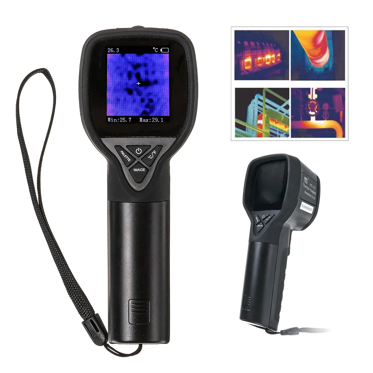 Thermometer Handheld IR Thermal Imaging Camera IR Infrared Thermal Imager Digital Display 1089P High Infrared Image Resolution
Thermometer Handheld IR Thermal Imaging Camera IR Infrared Thermal Imager Digital Display 1089P High Infrared Image Resolution