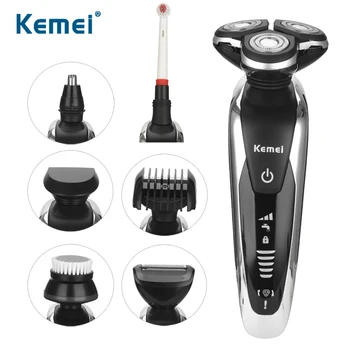 Kemei Rechargeable Electric Shaver Floating Head Triple Blade Waterproof Hair Trimmer for Men Electric Razor 220-240V 35D
Kemei Rechargeable Electric Shaver Floating Head Triple Blade Waterproof Hair Trimmer for Men Electric Razor 220-240V 35D