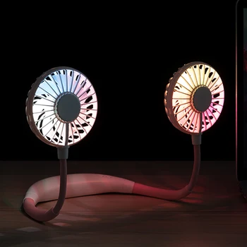 Hand-Free 2000mAh Portable Mini Neck Fan With Led Color Light Neckband Fan Rotating Fan Air Conditioner Rechargeable Air Coolor 
Hand-Free 2000mAh Portable Mini Neck Fan With Led Color Light Neckband Fan Rotating Fan Air Conditioner Rechargeable Air Coolor