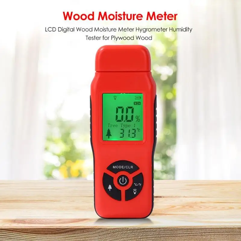 Moisture Meter Humidity Tester Timber LCD Digital Wood Moisture Meter Hygrometer Humidity Tester for Plywood Wood New
Moisture Meter Humidity Tester Timber LCD Digital Wood Moisture Meter Hygrometer Humidity Tester for Plywood Wood New