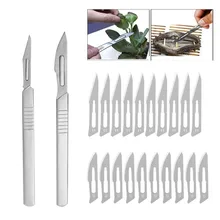 20pc Carbon Steel Scalpel Blades + 2pc Handle DIY Engraving Craft Knives Cutting PCB Repair Sword Hand Tools
20pc Carbon Steel Scalpel Blades + 2pc Handle DIY Engraving Craft Knives Cutting PCB Repair Sword Hand Tools