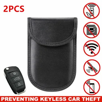 2pcs Car Key Signal Blocker Case Faraday Cage Fob Pouch High Quality Auto Keyless RFID Blocking Bag Accessories
2pcs Car Key Signal Blocker Case Faraday Cage Fob Pouch High Quality Auto Keyless RFID Blocking Bag Accessories