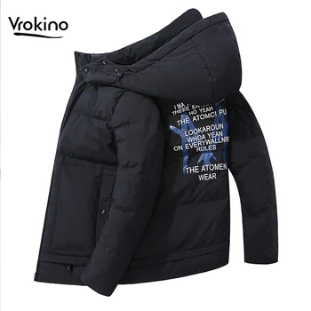 2019 Winter Casual Jacket Down Jacket Men's Thick Warm Letter Pattern Hooded Short Jacket 90% White Duck Down Fashion Top
2019 Winter Casual Jacket Down Jacket Men's Thick Warm Letter Pattern Hooded Short Jacket 90% White Duck Down Fashion Top