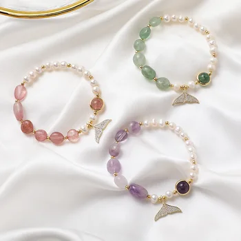 Pink Crystal Bracelet INS Non-mainstream Design Best Friend Sisters Hand Jewelry Freshwater Pearls Zircon Fishtail Online Celebr
Pink Crystal Bracelet INS Non-mainstream Design Best Friend Sisters Hand Jewelry Freshwater Pearls Zircon Fishtail Online Celebr