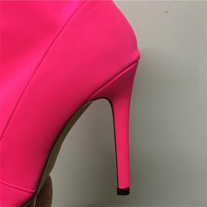 lime green sock heels