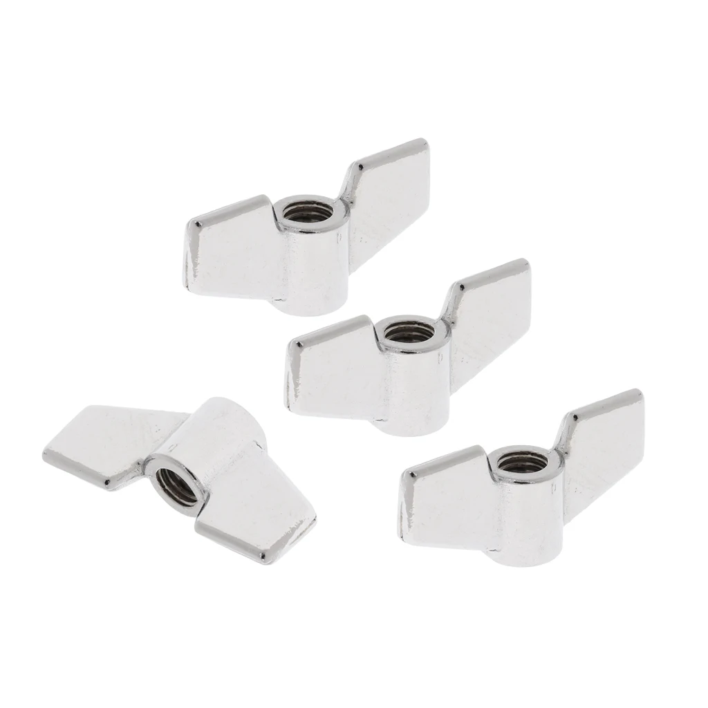 4x Quick Release Cymbal Stand Wingnuts Silver Percussion Instrument Parts 4x Quick Release Cymbal Stand Wingnuts Silver Percussion Instrument Parts