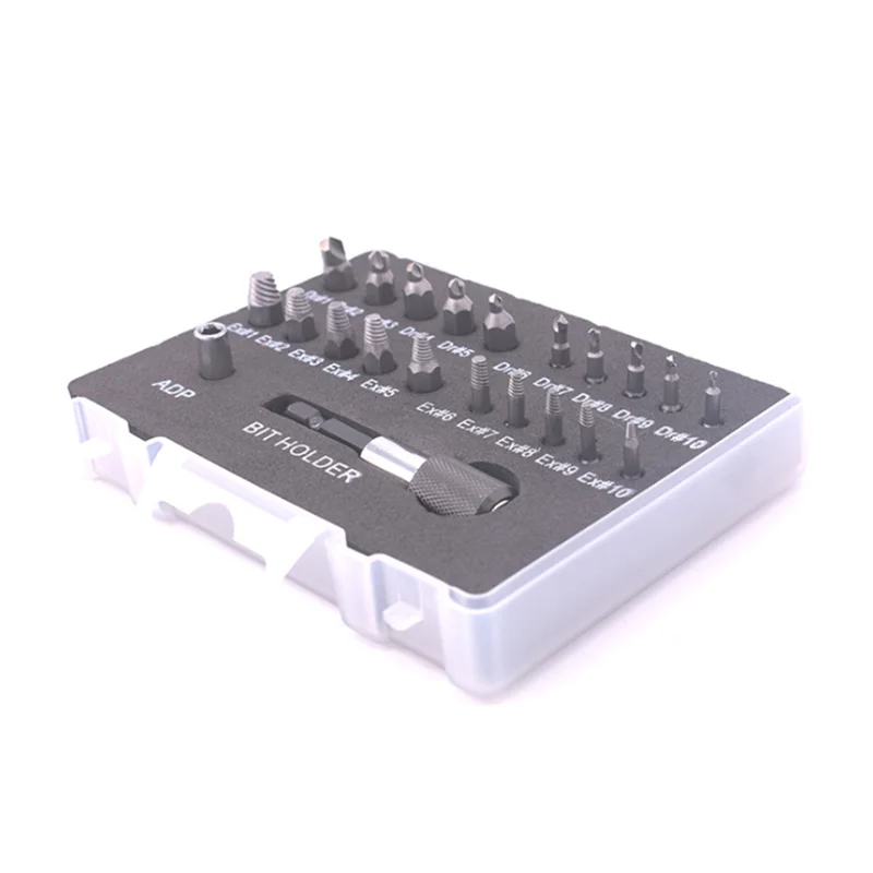 22pcs Thread repair Screw extractor Bolt Stud Slip Teeth Damaged Demolish Stripped Broken Anti-tooth anti-wire tool 
22pcs Thread repair Screw extractor Bolt Stud Slip Teeth Damaged Demolish Stripped Broken Anti-tooth anti-wire tool