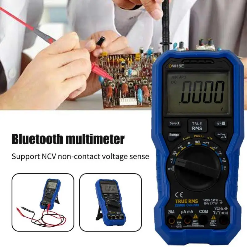 BLE 4.0 Handheld Tester Capacitance Digital Multimeter True Rms Resistance Meter
BLE 4.0 Handheld Tester Capacitance Digital Multimeter True Rms Resistance Meter