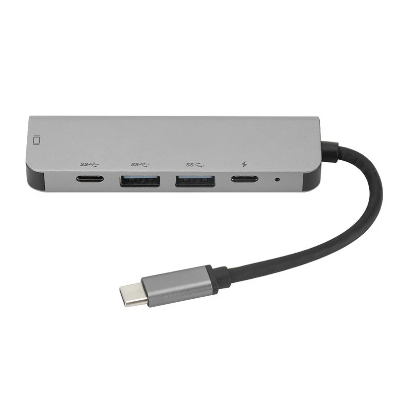 5-In-1 USB C Type-C Hub HDMI Adapter Aluminum Alloy USB-C To 2 Ports Usb 3.0 HUB Type-C PD Charging Converter Adapter for Laptop
5-In-1 USB C Type-C Hub HDMI Adapter Aluminum Alloy USB-C To 2 Ports Usb 3.0 HUB Type-C PD Charging Converter Adapter for Laptop