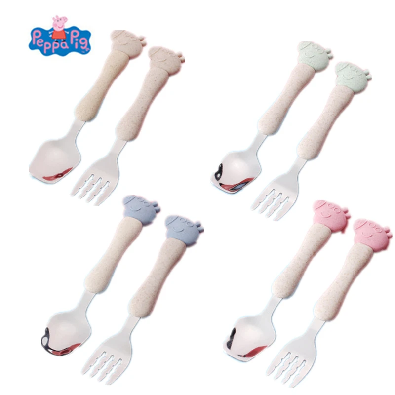Peppa Pig Girl Cutlery Spoon Fork Spoon Drop-proof Wheat Color Set Lunch George Action Character Child Toy Boy Girl
Peppa Pig Girl Cutlery Spoon Fork Spoon Drop-proof Wheat Color Set Lunch George Action Character Child Toy Boy Girl