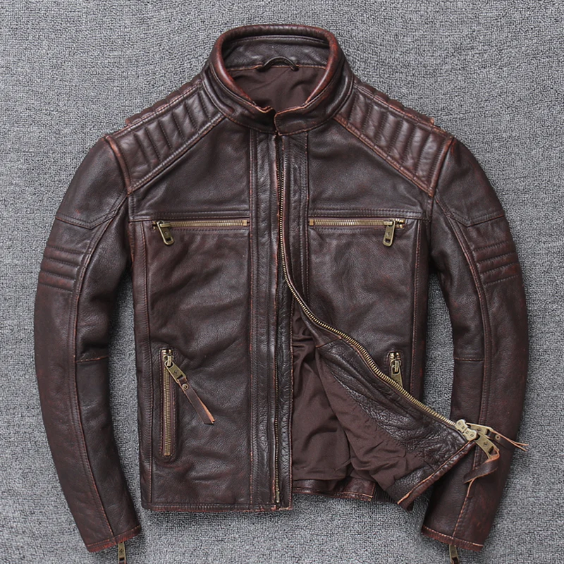 Imported Soft Thick Head Layer Cowhide Brief Paragraph Locomotive Lear Man Really Do Old Lear Jacket Collar Pure Pipi Male
Imported Soft Thick Head Layer Cowhide Brief Paragraph Locomotive Lear Man Really Do Old Lear Jacket Collar Pure Pipi Male